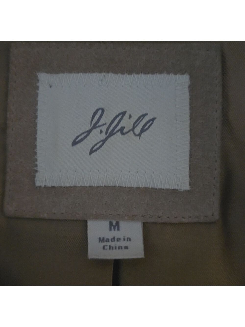 Tan Suede Floral Embroiderd Cuff Blazer Jacket Size M - Picture 12 of 15